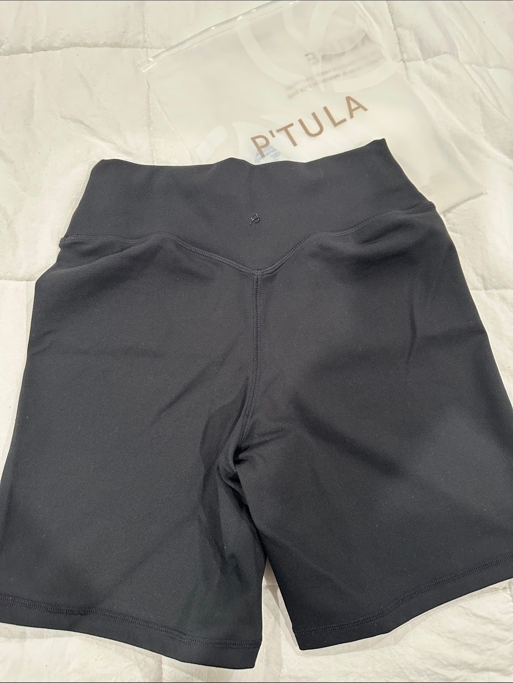 P'tula Black High-Waist Bike Shorts